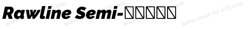 Rawline Semi字体转换